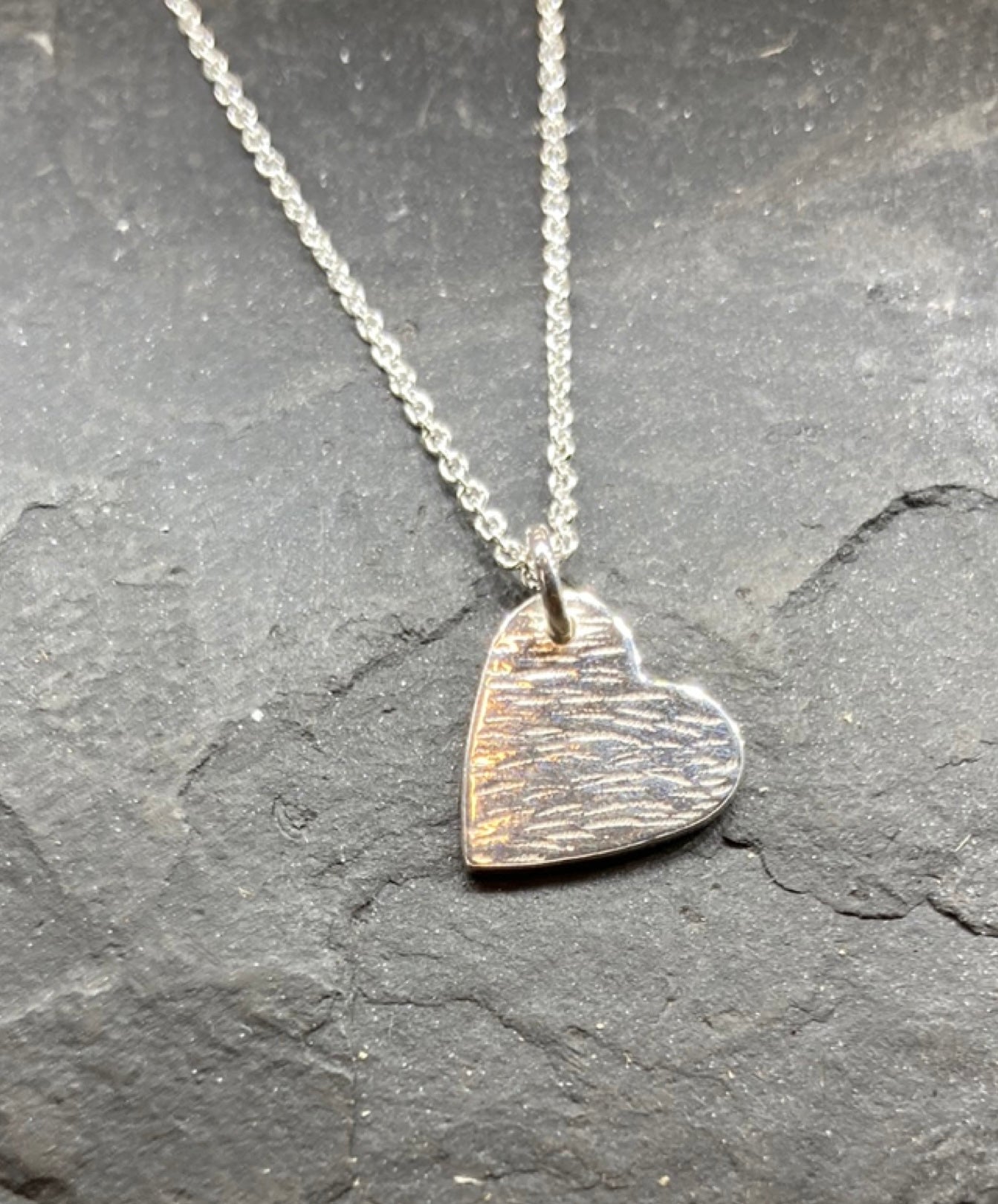 Sterling silver heart pendant