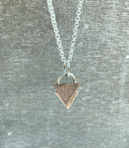 Sterling silver triangle pendant