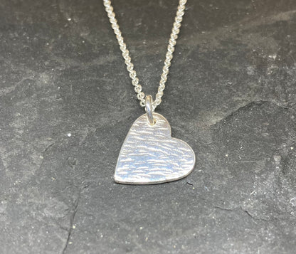 Sterling silver heart pendant