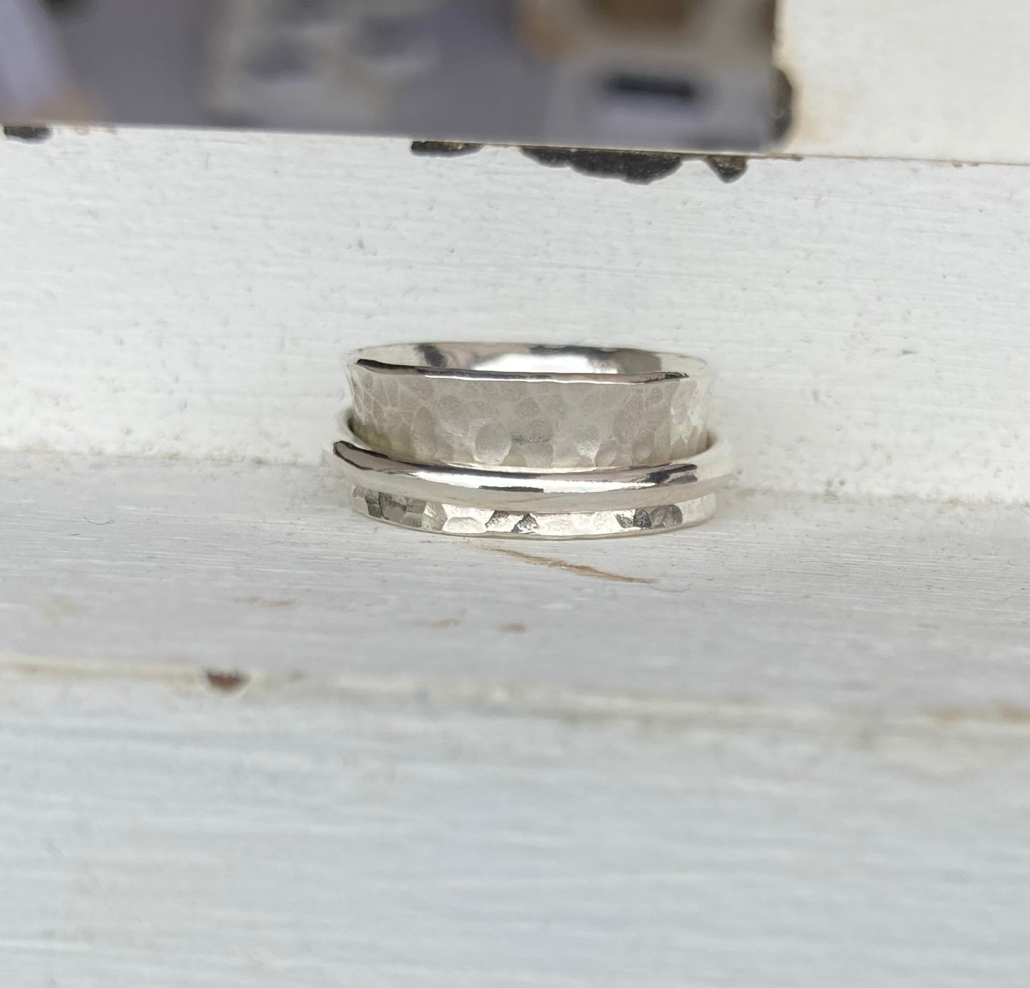 Sterling silver spinner ring