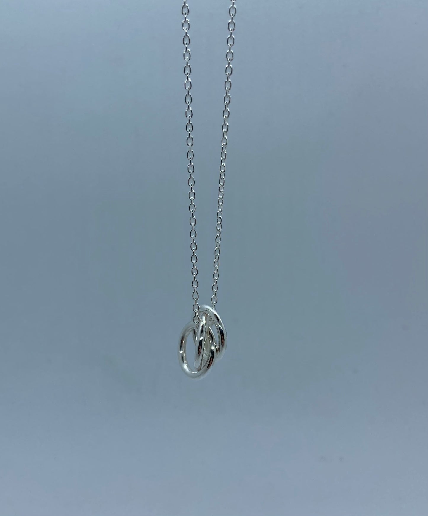 Sterling silver 3 ring pendant