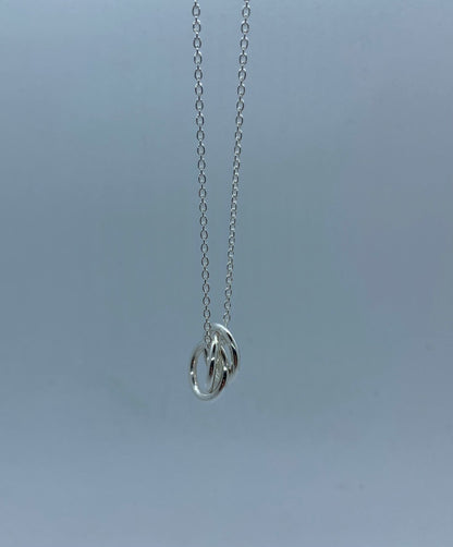 Sterling silver 3 ring pendant