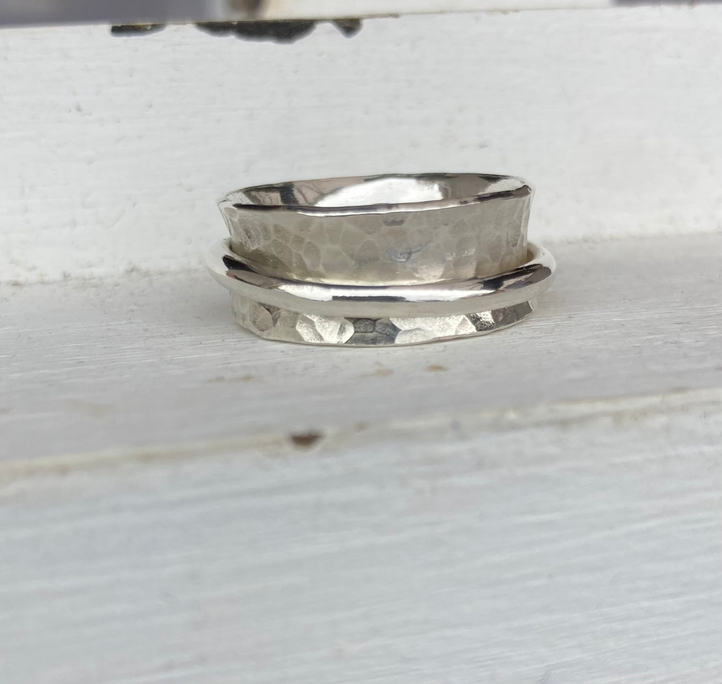 Sterling silver spinner ring