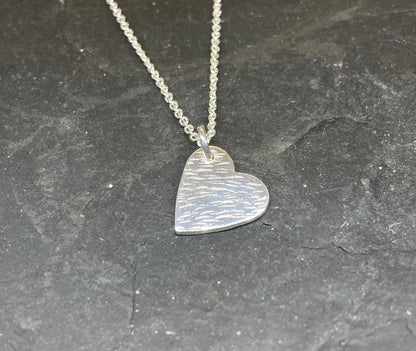 Sterling silver heart pendant