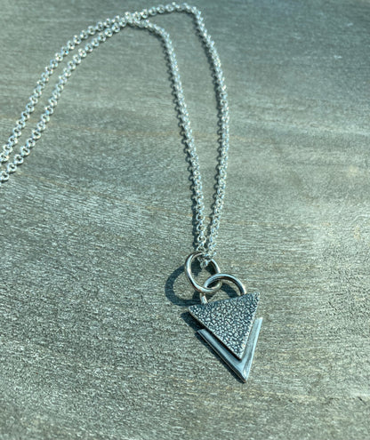 Sterling silver triangle pendant