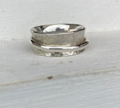 Sterling silver spinner ring