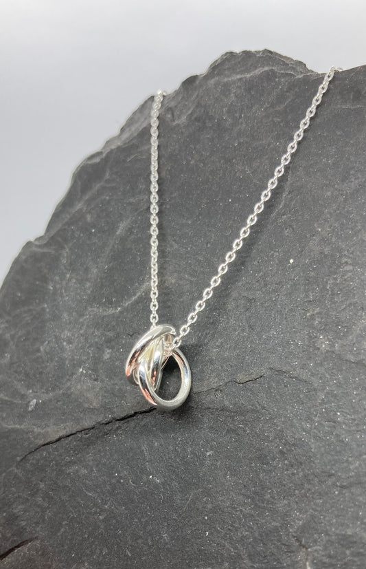 Sterling silver 3 ring pendant